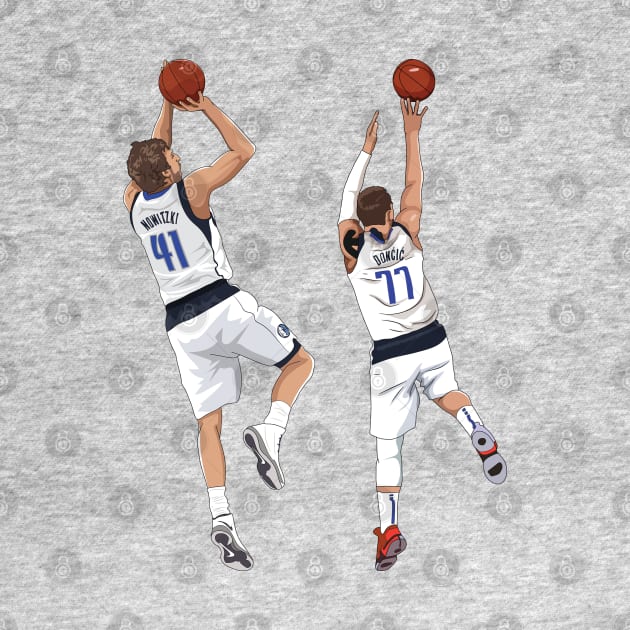 Luka Doncic x Dirk Nowitzki by xavierjfong